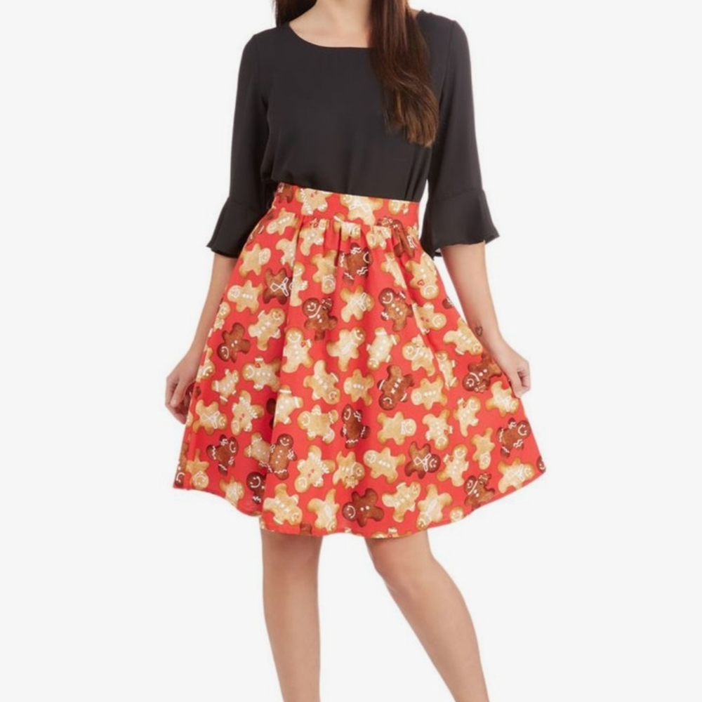Retrolicious Gingerbread Retro A-Line Skirt